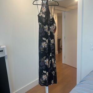 Black, floral maxi dress from Nordstrom